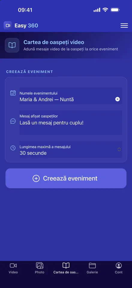 Easy 360 — Carte de oaspeți video