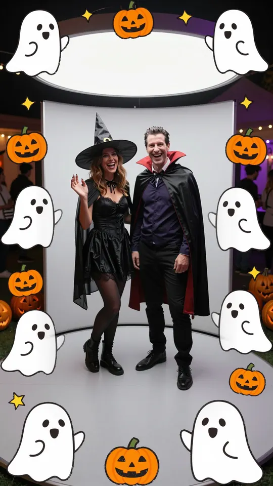 Clip din cabina 360 cu rama Cute Ghosts