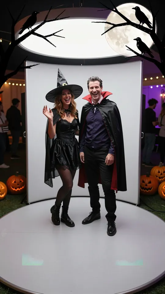 Clip din cabina 360 cu rama Halloween Moon